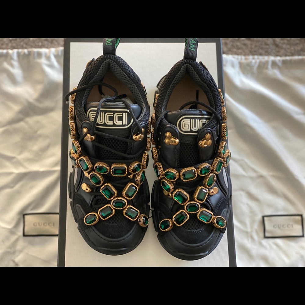 Gucci flashtrack boot with removable gems